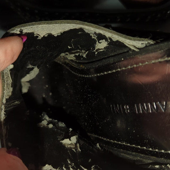 Black Leather Wood Platform Clogs With Studs - Picture 8 of 10